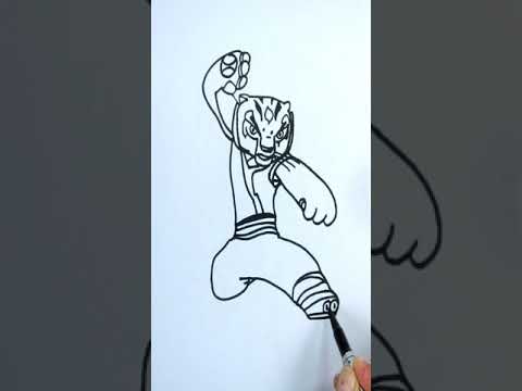 Aprende a dibujar a Tigresa en diferentes poses de combate