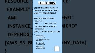 Terraform Certificate Question5 #terraform