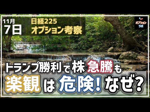 【日経225オプション考察】11/7 トランプ勝利で株は急騰！ 楽観は危険！ なぜなの!?