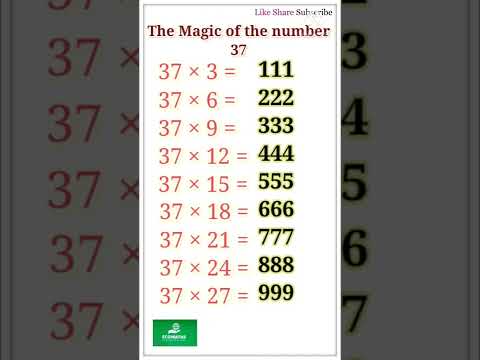 #Number #37 / #prime / Magic/ #Shorts #primenumber / #ecomaths / #111 #222 #333 #444 #555 #666 #777