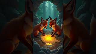 Who's There The Mystery of the Glowing Well 🦊✨ #shorts  #animaladventures  #kidsstory  #fox