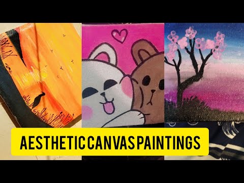 aesthetic painting collection|| lovely  decor by canvas painting|| unique painting art||