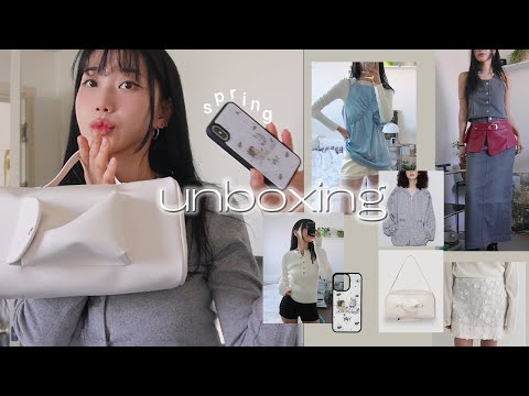 HAUL. 스프링 언박싱📦 봄 신상 택배 저랑 같이 뜯어봐요〰️ 페스토. 아옵트. 폴리수엠. 민더리. 이안조. 마조네. 어윗.•° ❁