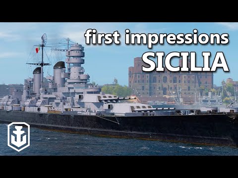 I Always Wanted SAP Secondaries On Italian Battleships! - Sicilia First Impressions