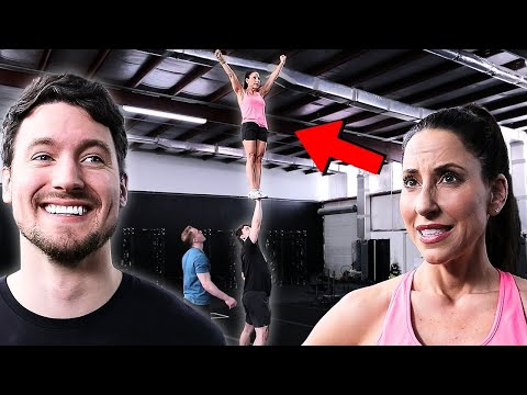 Teaching Cheer Mom How to Stunt!