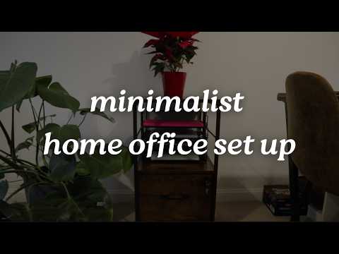 SET UP my minimalist home office #smallbusiness #homeoffice #declutter #minimalism #minimalist