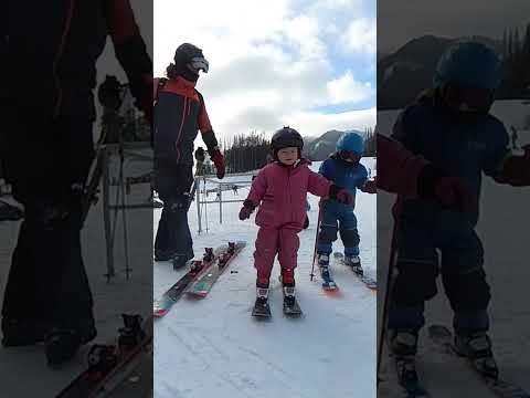 Skiing with toddlers requires patience... #skiing #toddler #parenting