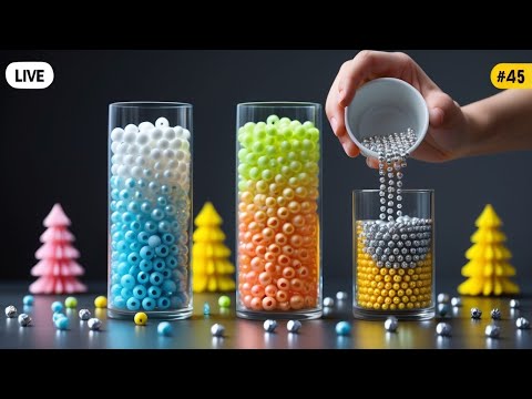 45 LIVE: Ultimate Satisfying Beads ASMR in Reverse! 😍 Watch Till the End! #OddlySatisfying #Relaxing