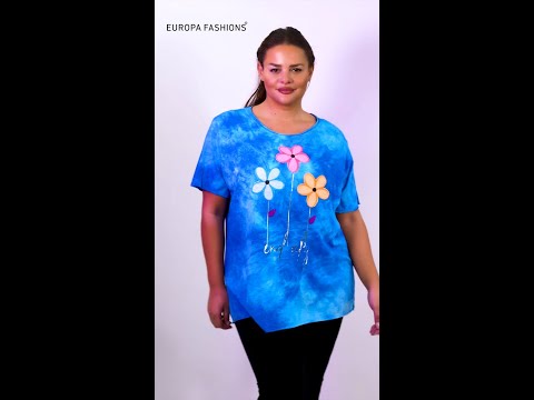 Tie Dye Daisy Flower Print Cotton Top - Buy in Bulk! #shorts #fashion #wholesale #clothing #london