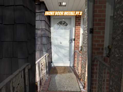 Front Door Install Pt 2 #diy #construction #frontdoor #install #howto #stepbystep #bluecollar #viral