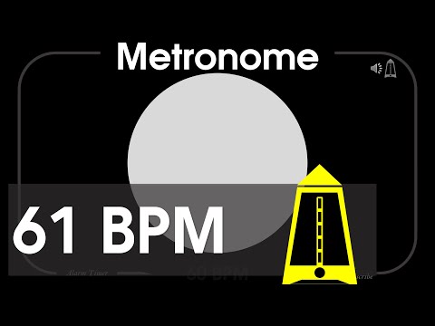 61 BPM Metronome - Adagio - 1080p - TICK and FLASH, Digital, Beats per Minute