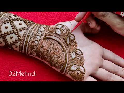 How to make cute Mehndi design with floral //#mahendi#mehndi@dhvanimehndi