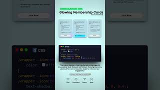 Glowing Pricing Cards #css #coding #cards #Website#frontenddeveloper #hovereffect #worldofdevelopers