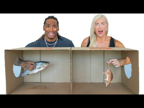 LIVE ANIMAL What's In The BOX Challenge!!! (Charles And Alyssa)