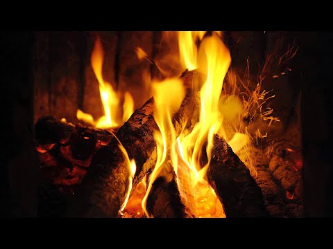 🔴The sound of real wood stove burning wood for 10 hours, crackling sound, sleep