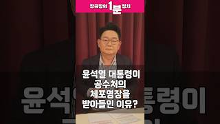 [장국장의 1분 정치] 윤석열 대통령이 공수처의 체포영장을 받아들인 이유는? #shorts