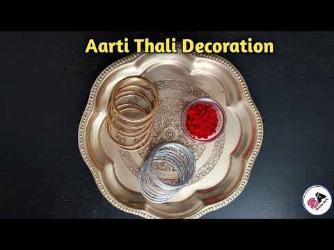 5 Min Aarti Thali Decoration Idea | Easy Aarti Thali Decoration Idea | Ganpati/Navratri/Durgapooja