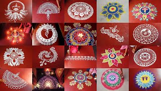 Top 20 Diya Rangoli Designs for Diwali / Diwali Special Rangoli Designs / Alpona Design for Diwali