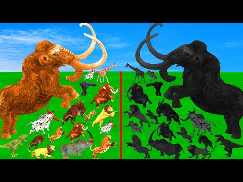 Prehistoric Mammals vs Shadow Itself Mammals Size Comparison Mammoth Vs Mammoth Animal Epic Battle