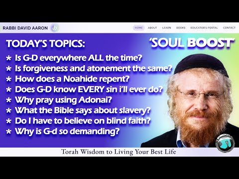 Why Do People Think G-D is an ANGRY G-d and SOOO DEMANDING? 'Soul Boost" w/ Rabbi David Aaron - 1920