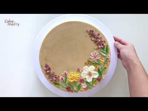 Buttercream Palette Knife Floral Cake