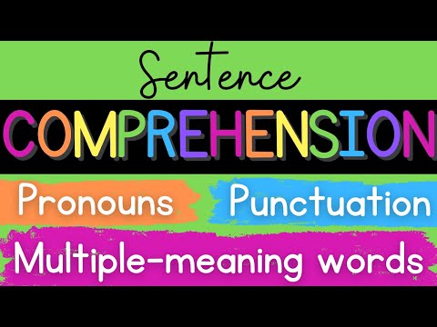 Sentence Comprehension: Pronouns, Punctuation, & Multiple-meaning Words