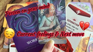 Person on your mind : Current Feeling/emotions of your person💞Next action 🫣Hindi tarot card reading