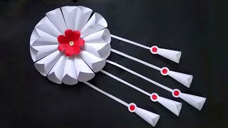 Paper Flower Wall Hanging | Easy Wall Decor Ideas |Newspaper Craft|Paper Craft Easy |Kalakar Supriya