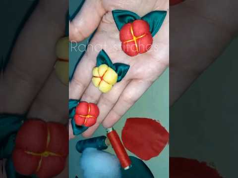 Best Idea to sewing fabric flowers/sewing hacks and tips #shorts #diy