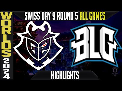 G2 vs BLG Highlights ALL GAMES | LoL Worlds 2024 Swiss Stage Day 9 Round 5 | G2 Esports vs Bilibili