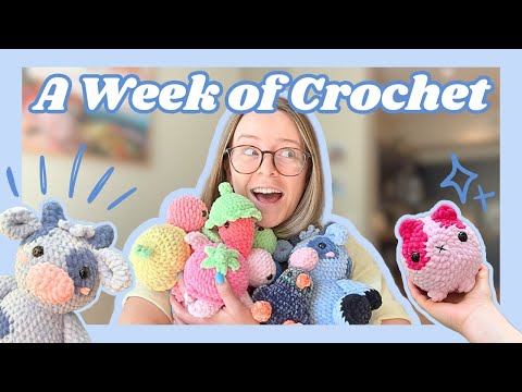 How Much Can I Crochet in a Week?! 💙✨| Crochet Vlog