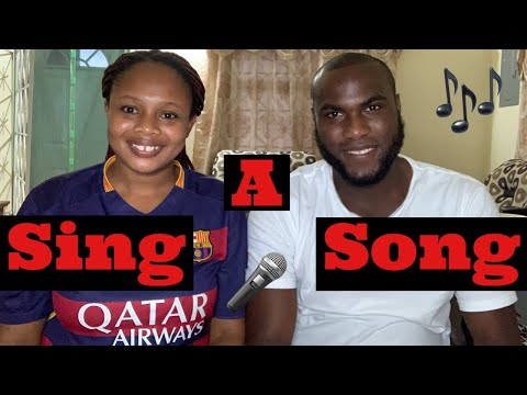 Sing a song with that word || Couple challenge #gettingitwright #tiggy #shana