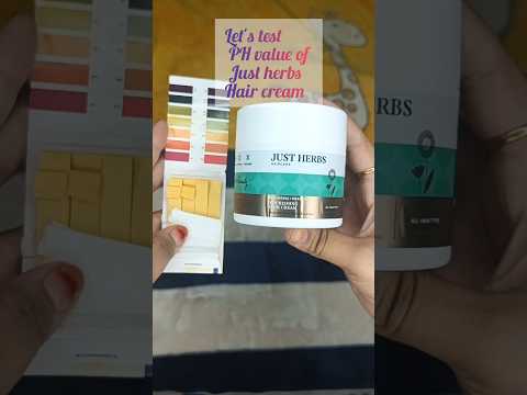 Let's test PH level of  Just herbs hair cream  #shortvideo  #skincare  #shorts