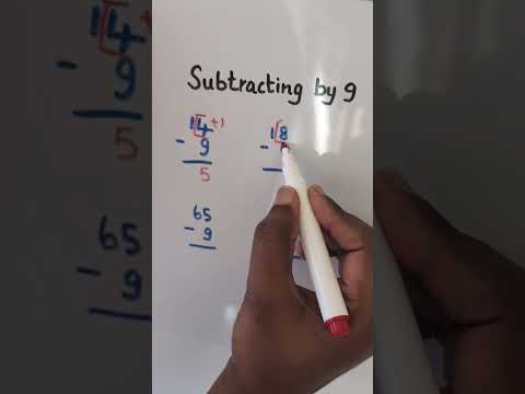 Math Tricksl l Subtracting by 9 #hacks #mathstricks #trickandtips #shorts