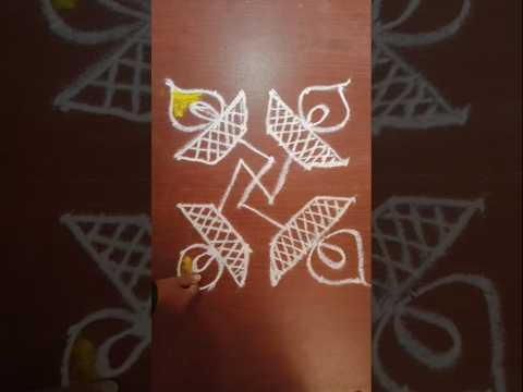 Easy daily rangoli design \\6×6 dots rangoli  #trendingshorts #viralvideo #daily #rangoli#muggulu