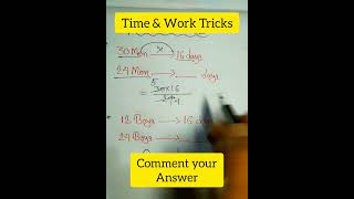 Time and Work short tricks.#quickmathtrick #mathstricks #easymathtricks #timeandworkshortcutformula