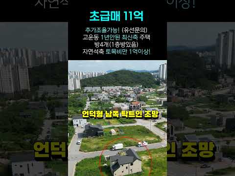 초급매! 11억 추가조율가능! 세종시 1년도안된 관리최상 최신축 고운동 단독주택 매매 탁트인조망 지대높아 사생활보호 잘됨 대형상권 도보3분 (문의010-3022-3841)