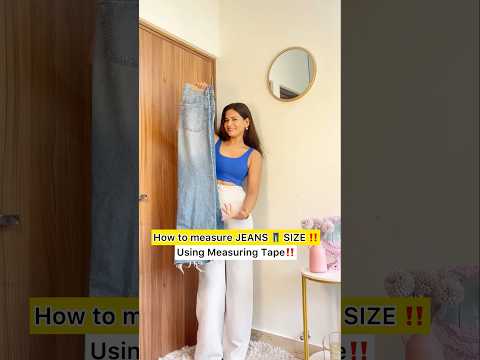 Measure jeans 👖 size #jeans #youtubeshorts #fashion #fashionstyle #fashionhacks #denim