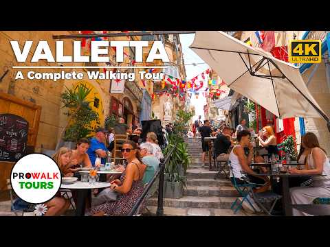 Valletta, Malta Walking Tour - 4K60fps with Captions by Prowalk Tours