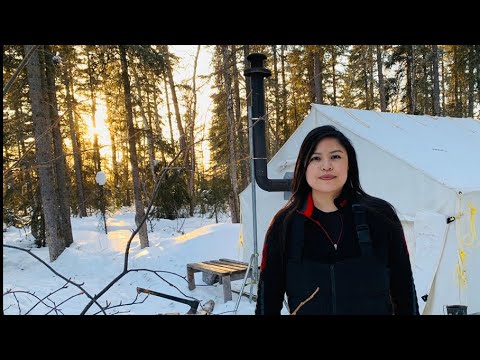 How to set up a HOT TENT for WINTER CAMPING in -40c