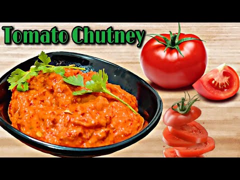 Red chutney for dalvada| South Indian Red chutney in Hindi|Chutney recipe| Tomato chutney l Thakkali