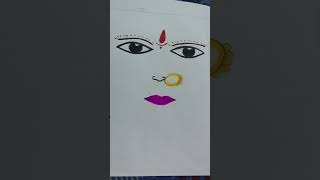 maa Lakshmi face drawing 🙏🥰❤️#drawingshorts #devilakshmi