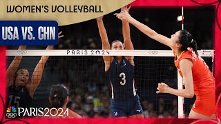 USA women's volleyball pushes China TO THE BRINK in five-set thriller | Paris Olympics | NBC Sports