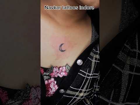 Moon tattoo design | navkar tattoos indore | indore best tattoo artist | #youtubeshorts #moontattoo