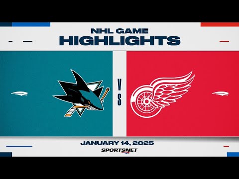 NHL Highlights | Sharks vs. Red Wings - January 14, 2025