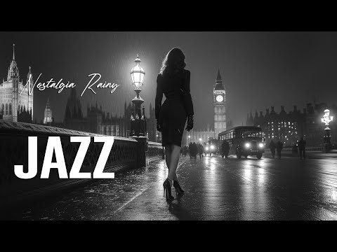 Rainy Day Nostalgia 🎷 Swing Jazz & Iconic Cars of 1930s-1940s London | Big Band Favorites