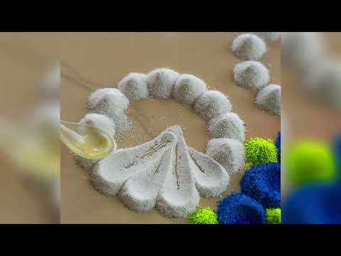 Easy Quick and Small rangoli designs with colours