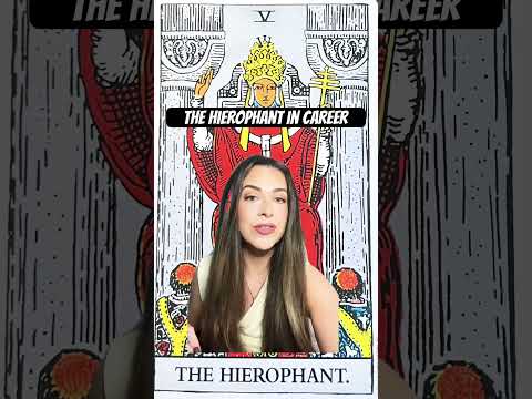 Tarot Cards in Career: The Hierophant #tarot #tarotcardmeanings #thehierophant