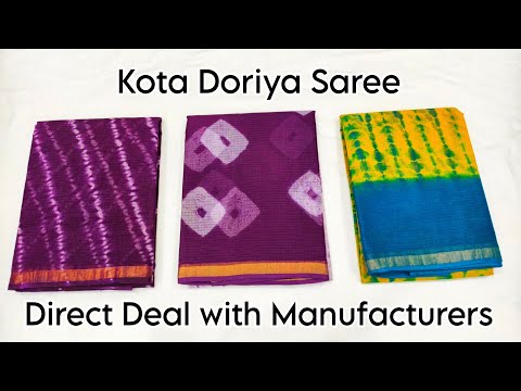 Handmade Kota Doriya Saree | Kota Doriya Saree Wholesale #shopnow #kotasarees #netsarees