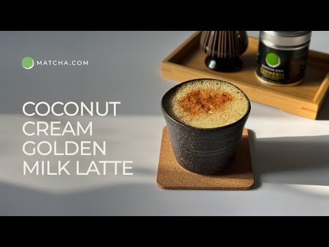 Coconut Cream Golden Milk Latte | A soothing and relaxing turmeric latte recipe